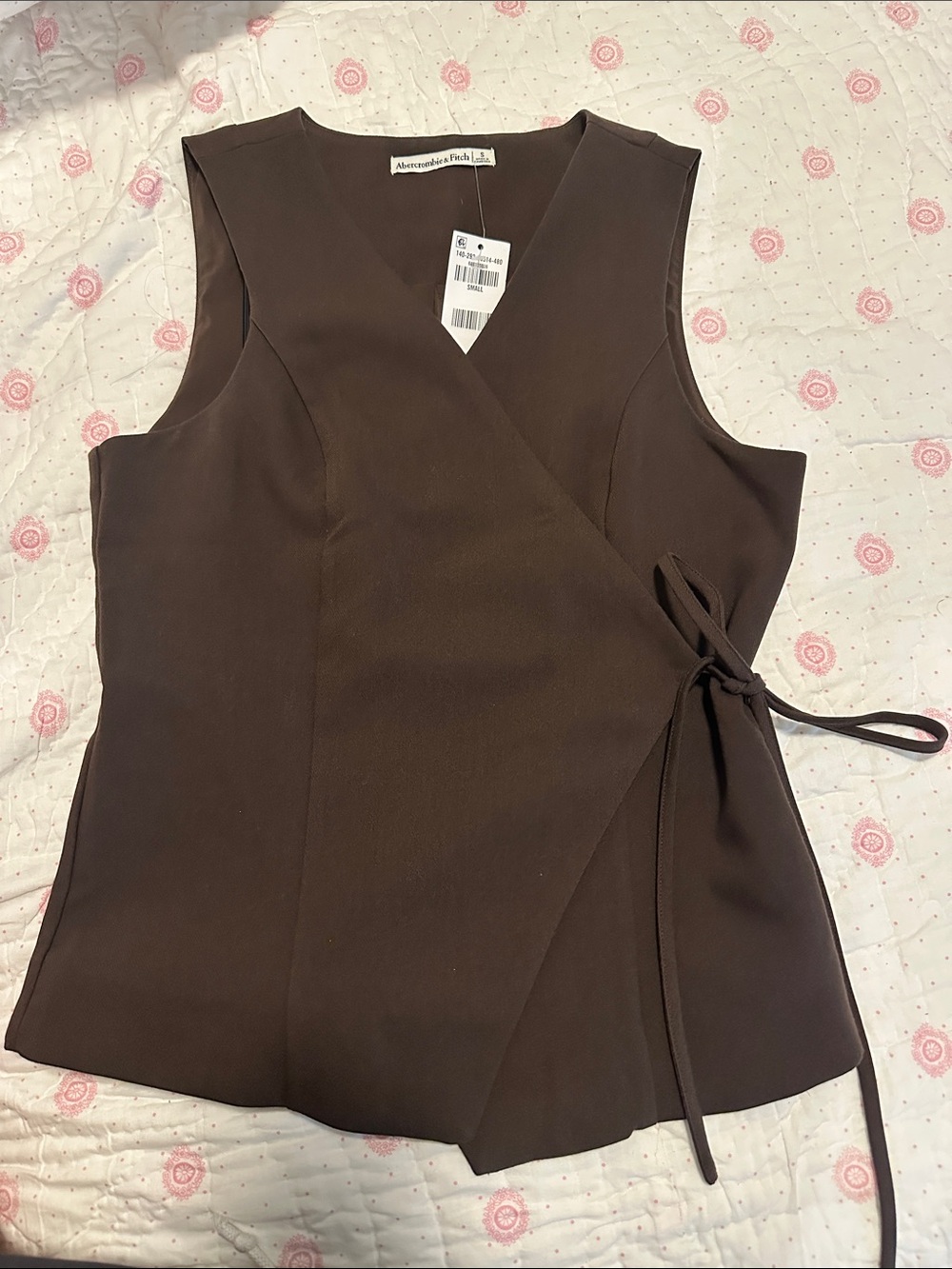 *NWT* Abercrombie & Fitch Chocolate Brown Wrap Camisole - Picture 3 of 3